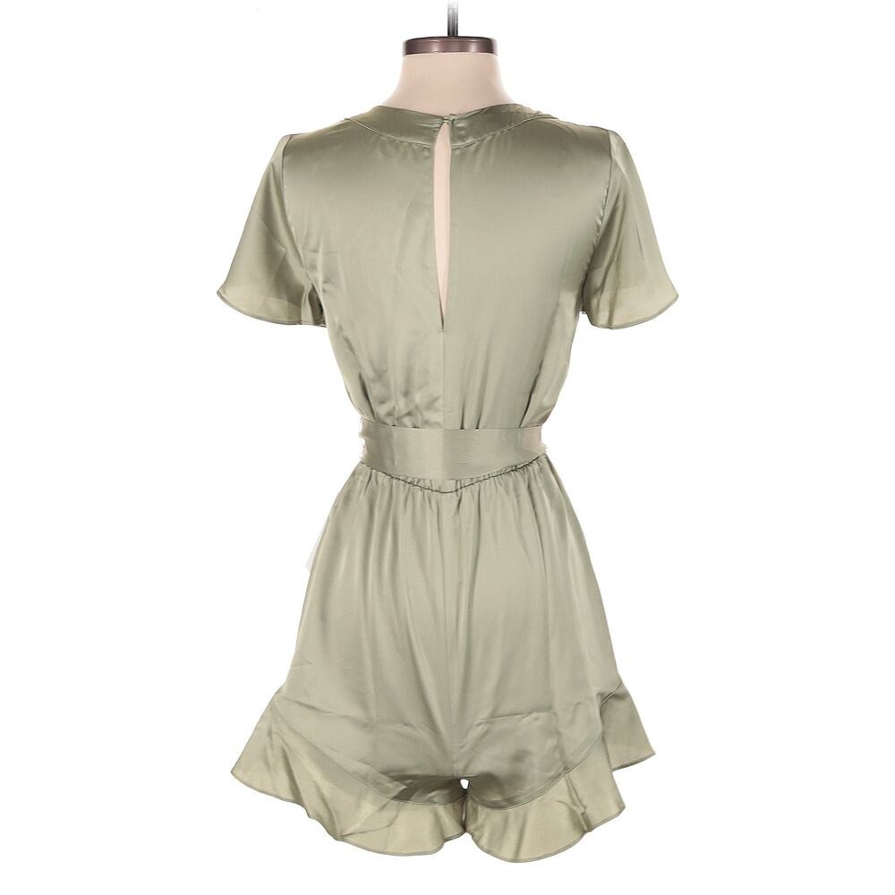 Show Me Your Mumu Say I Do Romper Moss Green Luxe Satin XS NWT - Picture 5 of 8